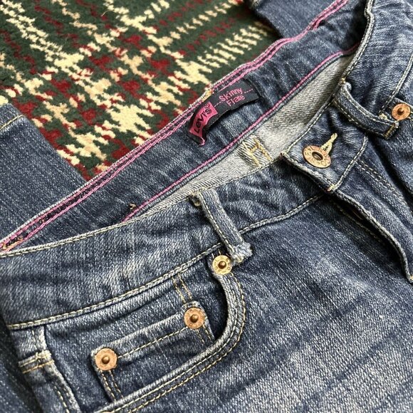 LEVI'S Girls Skinny Slim Flared Jean Sz 12 - Picture 6 of 8